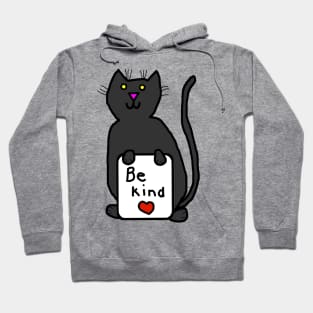 Cute Cat says Be Kind Hoodie